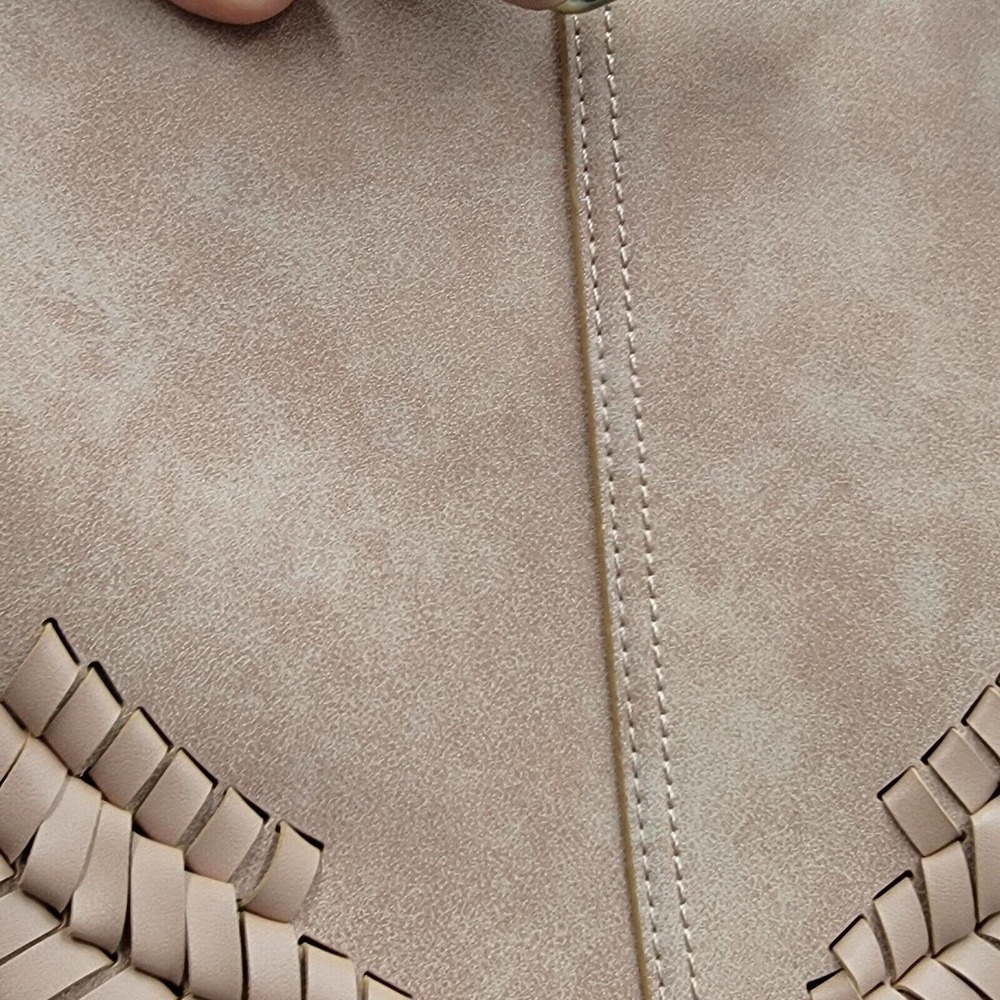 Elle Jae Gypset Tan Marquesas Vegan Crossbody Handbag Two Leaves 8"x10.5"x3.5" - Picture 8 of 14